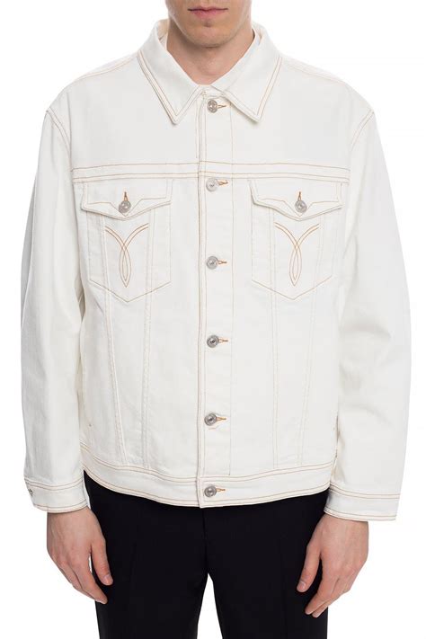 versace white jacket men's|versace denim jacket.